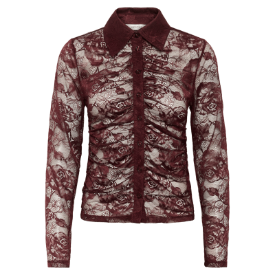 Foto van GESTUZ LEALA SHIRT LACE BURGUNDY