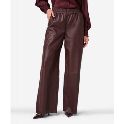 Foto van NEW DROP: IBANA PAYTEN LEATHER PANTS BURGUNDY