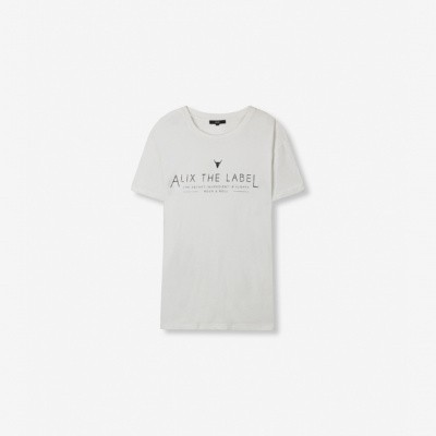 Foto van Alix the Label Ladies Knitted boxy t-shirt white