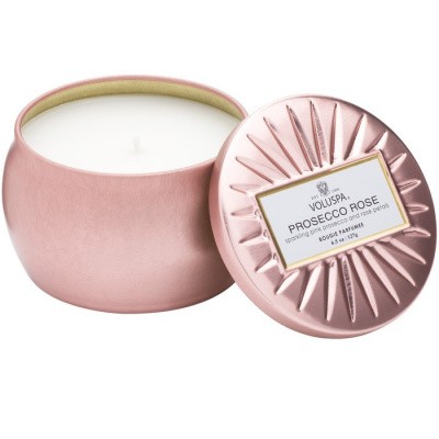 Foto van Voluspa Decorative Tin Candle Prosecco Rose