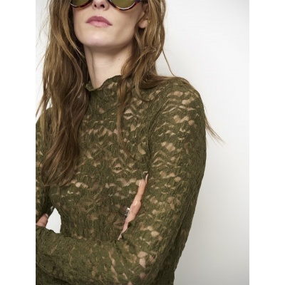 Foto van DANTE6 IRONY LACE TURTLENECK TOP *BEIGE, GREEN OR BROWN