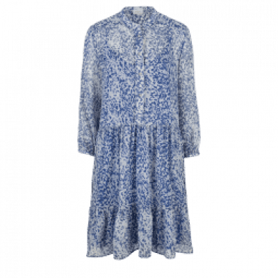 Foto van Dante6 Lalique print Dress Rebel Blue