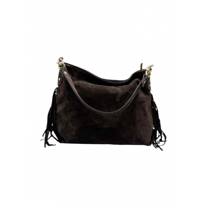 Foto van LEATHER BAG WITH FRINGES 
