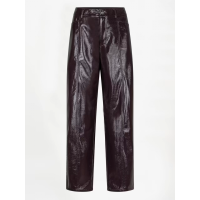 Foto van DANTE6 SCENE PATENT FAUX-LEATHER PANTS DARKPLUM
