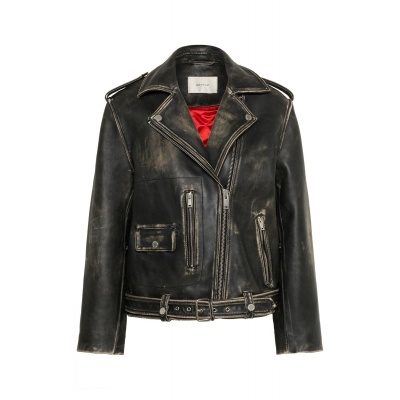 Foto van GESTUZ RYLEE BIKER JACKET LEATHER WARM GEVOERD