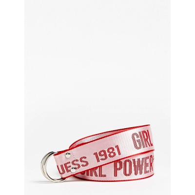 Foto van Guess Logo tape belt pink