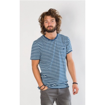 Foto van Amsterdenim T-shirt DANNY Blue stripes