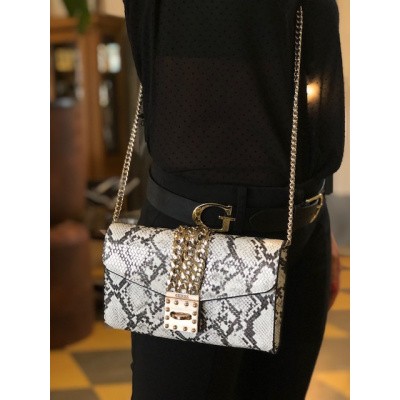 Foto van Guess Prisma Clutch Python Wit