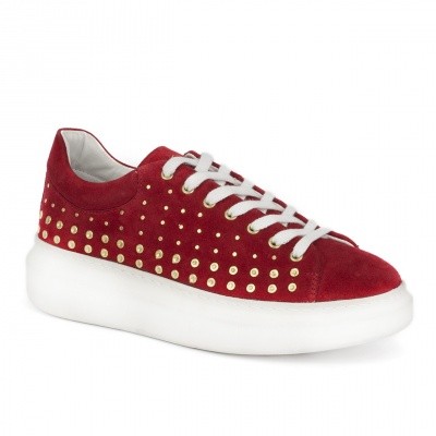 Foto van Deabused Shoe Studs Red