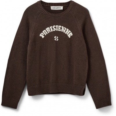 Foto van SOFIE SCHNOOR PARISIENNE SWEATER DARK BROWN 