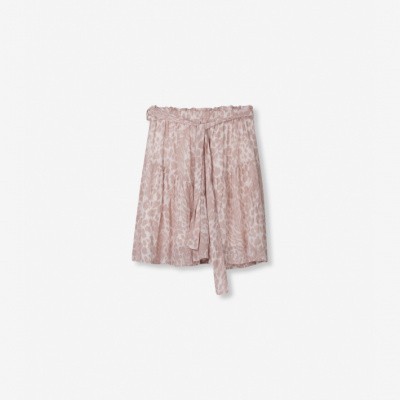 Foto van Alix the Label ladies woven Feather animal skirt Pale pink