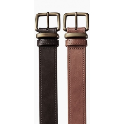 Foto van BELT LEATHERLOOK, VINTAGE SQUARE BUCKLE