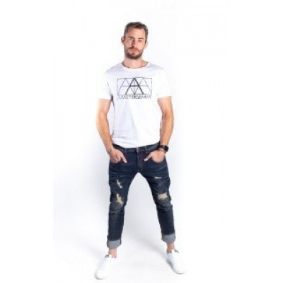 Foto van Amsterdenim T-shirt Aad tee white
