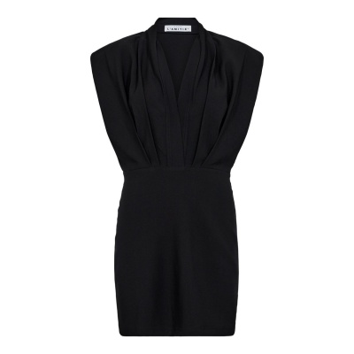 Foto van NEW DROP! HAUTE L'AMITIÉ L'EGANCE CROP DRAPE DRESS *KIES UIT 2 KLEUREN: PEARL OF BLACK
