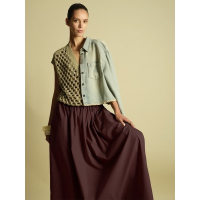 Foto van DANTE6 GISOLE MAXI SKIRT CACAO BERRY 