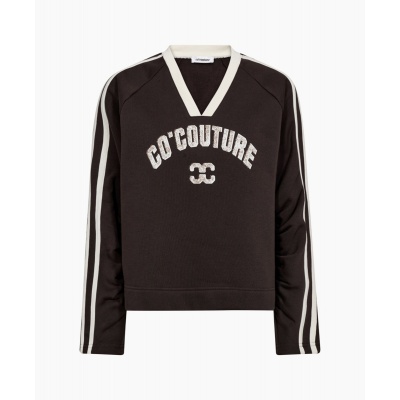 Foto van CO’COUTURE BATU V-SWEAT *IN PLUM & BROWN