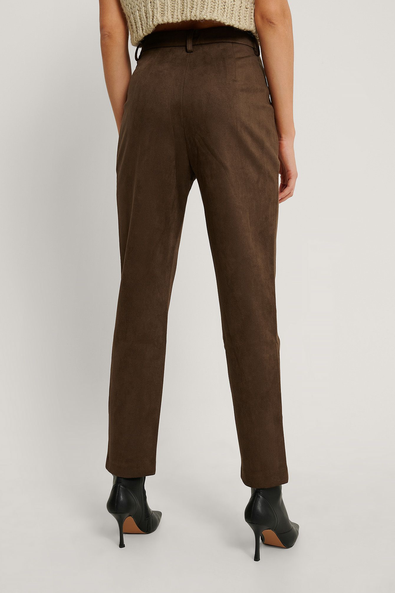 NA-KD TAPERED FAUX SUEDE PANTS Online 