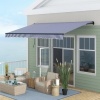 Afbeelding van Outsunny Zonnescherm met handbediening en bevestigingsmateriaal voor diverse oppervlakken