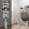 Afbeelding van HOMCOM Kledingdroogrek RVS en Kunststof 104-150L x 103B x 145-197H cm Zilver