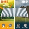 Afbeelding van Outsunny Klemzonwering met handkruk, hoogteverstelbaar 200 cm, Groen/Wit
