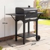 Afbeelding van Outsunny Rookoven van Metaal, Roestvrij Staal - 110L x 46,5B x 101H cm - Zwart