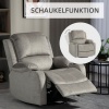 Afbeelding van HOMCOM Relaxstoel van microvezel, schuim - 87L x 95B x 102H cm - Bruin
