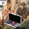 Afbeelding van HOMCOM pokerkoffer met 300 chips, 2 kaartspellen, 5 dobbelstenen en aluminium koffer