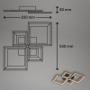Afbeelding van BRILONER FRAME - Dimbare LED Plafonnière/Wandlamp - 3000K Warm Wit - Draaibaar - 53 x 53 x 8 cm