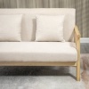Afbeelding van HOMCOM 2-zits Sofa - Polyester, Gummihout - 123L x 69B x 74H cm - Beige