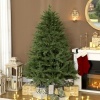 Afbeelding van HOMCOM Kunststof Kerstboom, staal 110L x 110B x 180H cm Groen