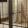 Afbeelding van PawHut 80 cm Hoge Welpenren, 6-delig, met Deur, voor Kleine tot Middelgrote Honden, Zwart
