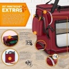 Afbeelding van TRESKO® Opvouwbare hondenbox XL Rood met likmat en spatel, 83 x 58 x 58 cm, voor honden en katten