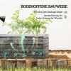 Afbeelding van Outsunny Tuinbed set Gegalvaniseerd staal 110x50x30 cm Donkergrijs