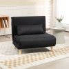 Afbeelding van HOMCOM - Scandinavische Loungestoel - Zwart - Verstelbare Rugleuning