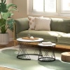 Afbeelding van HOMCOM Salontafelset van Spaanplaat en Metaal, 70x70x46,5 cm, Wit