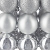 Afbeelding van Set van 50 onbreekbare kerstballen - plastic - zilver - ∅ 3, 4 & 6 cm