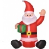Afbeelding van HOMCOM Zelfopblaasbare Kerstman met ventilator en LED-verlichting