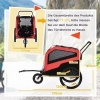 Afbeelding van PawHut 2-in-1 Hondenaanhanger, Fietskar voor Honden, Max. 30 kg, Rood