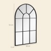 Afbeelding van HOMCOM wandspiegel met metalen frame - robuust - zwart