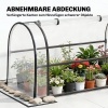 Afbeelding van Outsunny Verhoogde Plantenbak van Kunststof en Metaal - 100L x 49B x 136H cm - Zwart