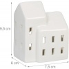 Afbeelding van Witte waxinelichthouder huisje voor 1 theelichtje - 9,5 x 7,5 x 6 cm - Tafeldecoratie