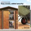 Afbeelding van Outsunny Tuinschuur van staal en kunststof, L152 x B235,7 x H208,7 cm - Bruin