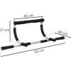 Afbeelding van HOMCOM Optrekstang van staal, schuim en PE, 92L x 40B x 17H cm, Zwart