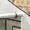 Afbeelding van Outsunny Vervangingszeil voor broeikas, 140 x 73 x 190 cm, met raam en deur, UV-bescherming, wit