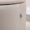 Afbeelding van HOMCOM Zitthocker Set - Polyester, Sperrholz - 40L x 40B x 41H cm - Crèmewit