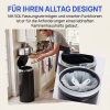 Afbeelding van HOMCOM Sensor Prullenbak - Roestvrij staal, 30,5L - Zwart