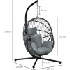 Afbeelding van Outsunny - Hangstoel met Kussen - Staal - Polyester - Grijs