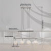Afbeelding van Globo hanglamp Elliott nikkel metaal grote eettafel lamp E14_LED