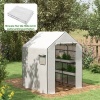 Afbeelding van Outsunny Kasfolie Kunststof 140L x 143B x 190H cm Wit