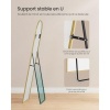 Afbeelding van SONGMICS Volledige lengte spiegel, 150 x 40 cm, boogvormig met standaard, lichtgouden frame